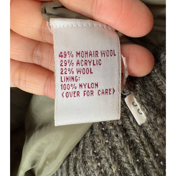 VTG Susan Bristol Mohair wool blend fuzzy sweater jacket 90s sz S - Picture 4 of 7